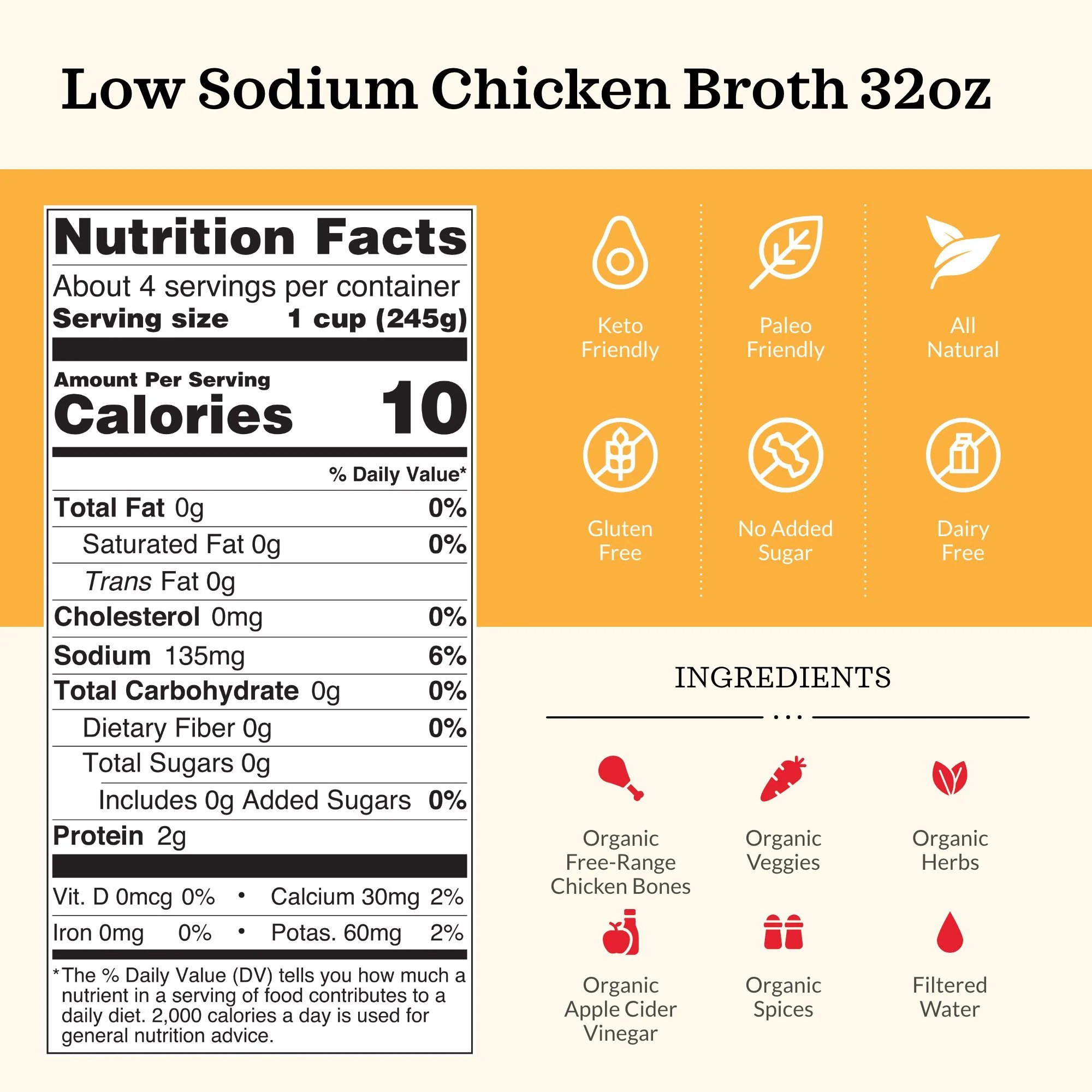 12 Pack: 4 Beef, 4 Chicken and 4 Vegetables Low Sodium Cooking Broth - Image 4