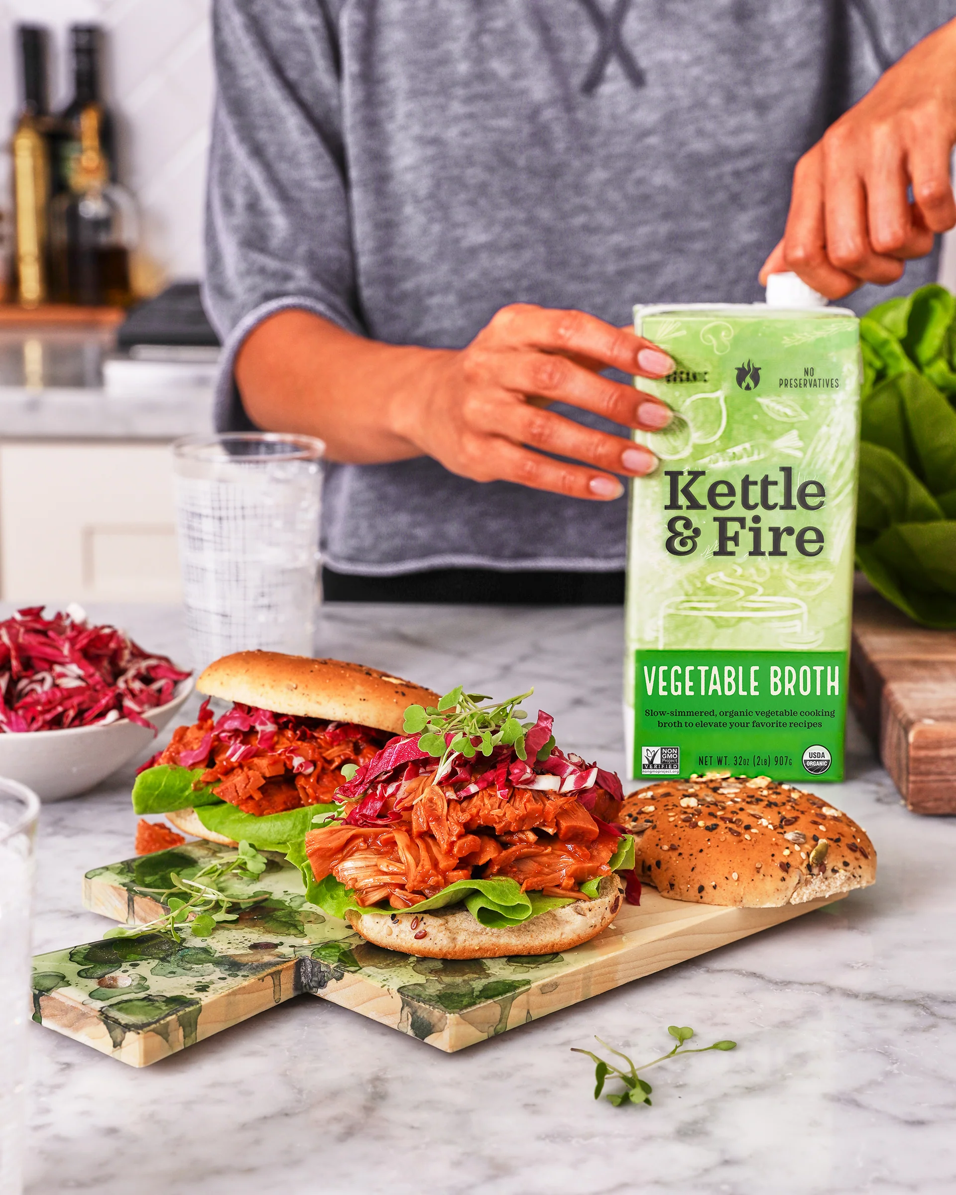 4 Pack: Vegetable Broth - 32oz - Image 5