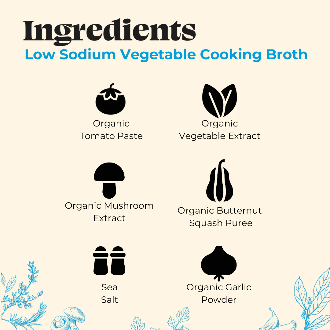 4 Pack: Vegetable Low Sodium Cooking Broth - 32oz - Image 3
