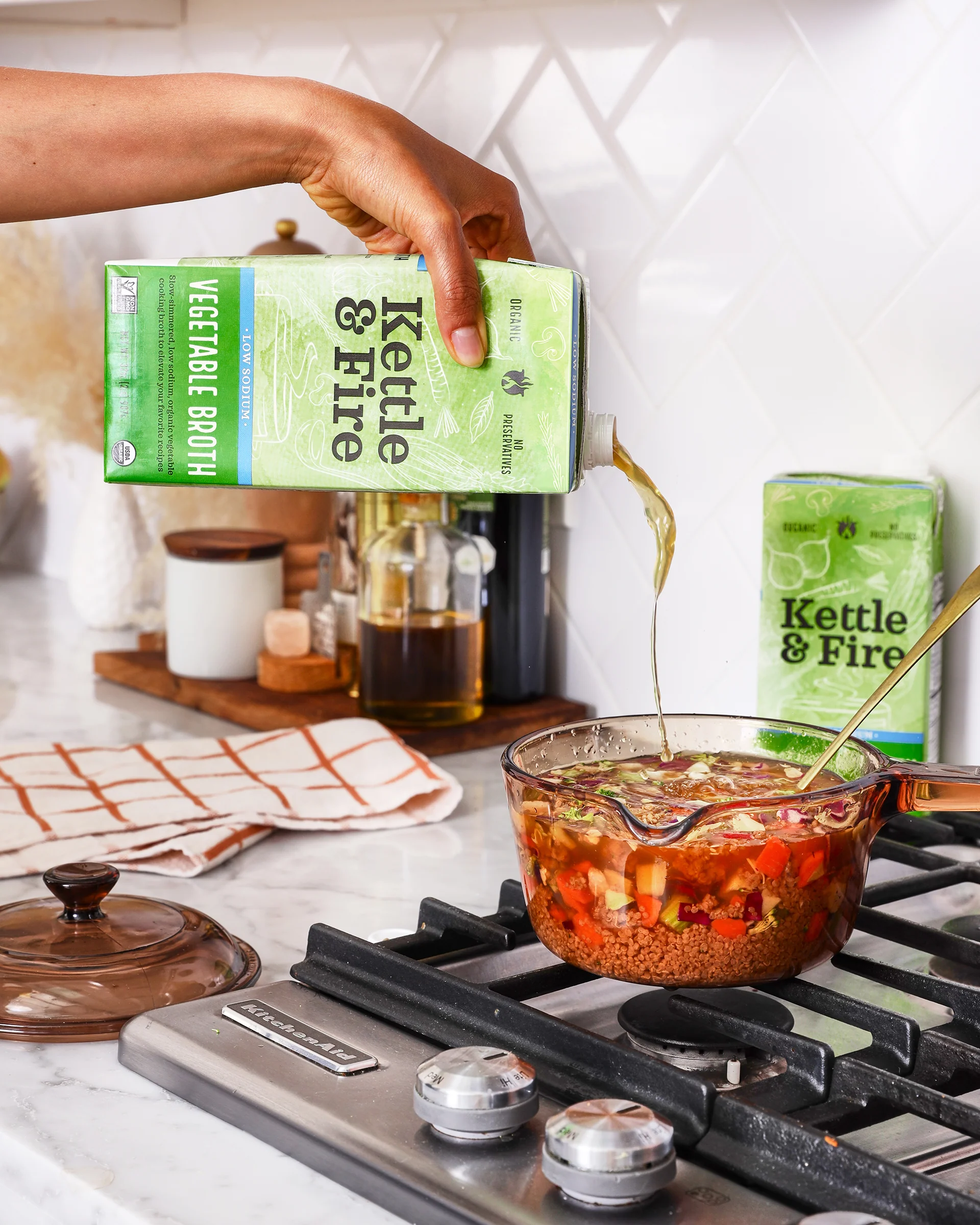 4 Pack: Vegetable Low Sodium Cooking Broth - 32oz - Image 5