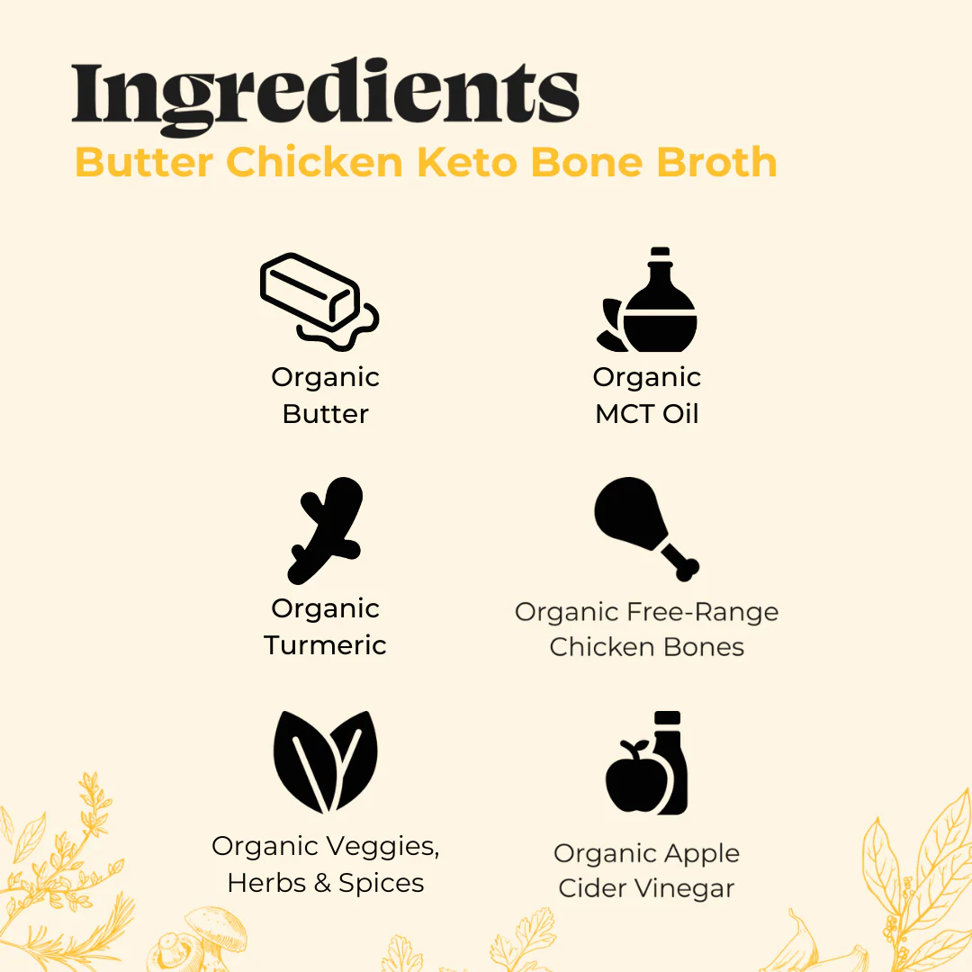 Butter Chicken Keto Broth - 16.9 oz - Image 3