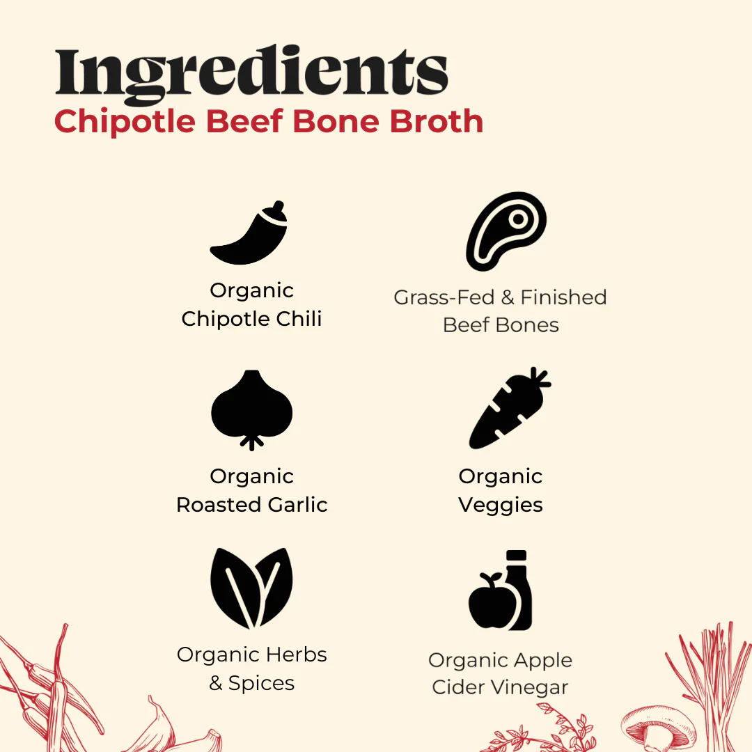 Chipotle Beef Bone Broth - 16.9 oz - Image 3