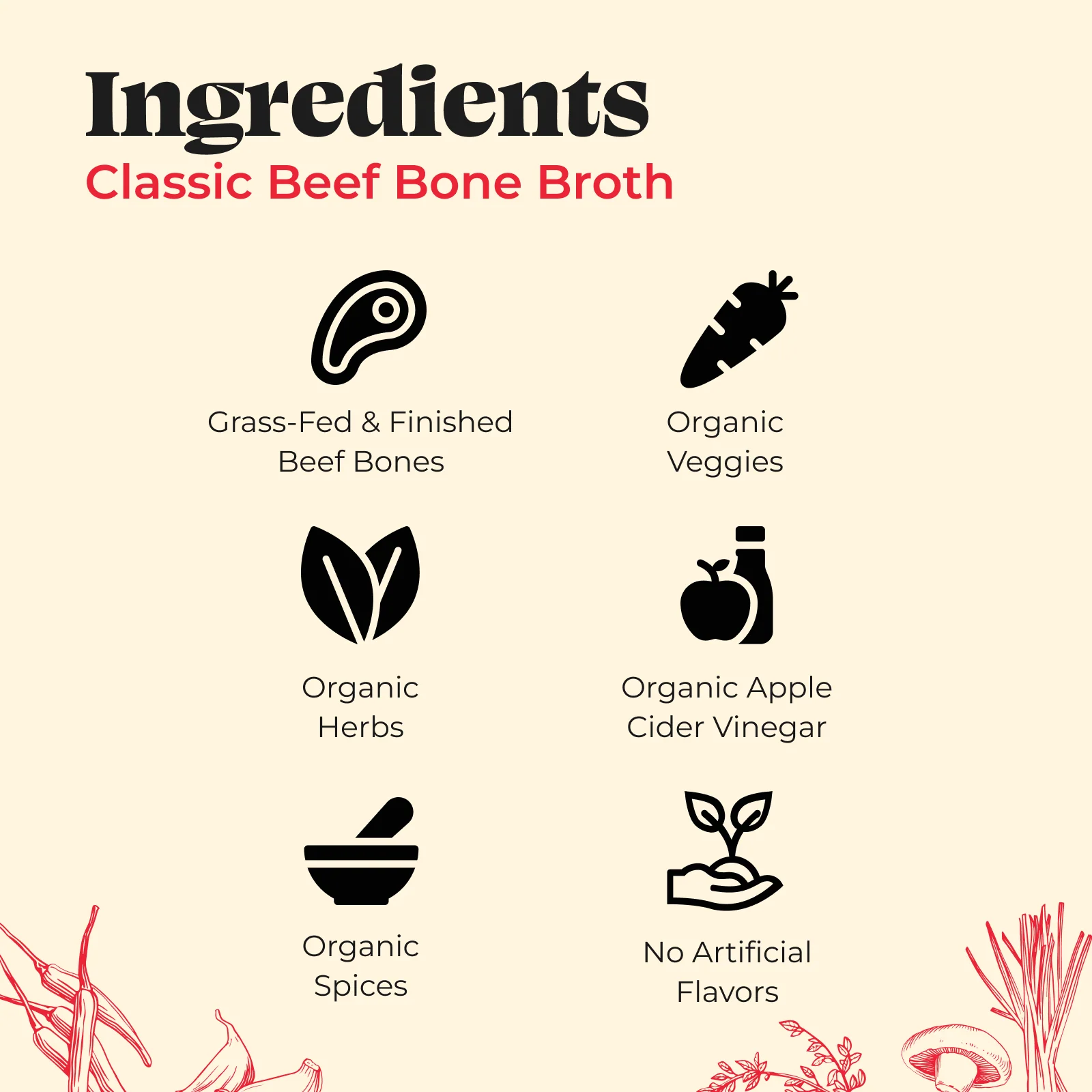100% Grass-fed Beef Bone Broth - 16.9 oz - Image 3