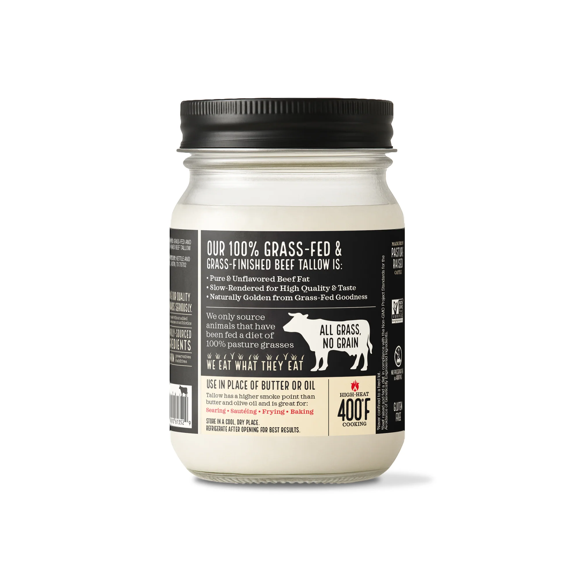 100% Grass-Fed & Finished Beef Tallow - 14 oz - Image 3