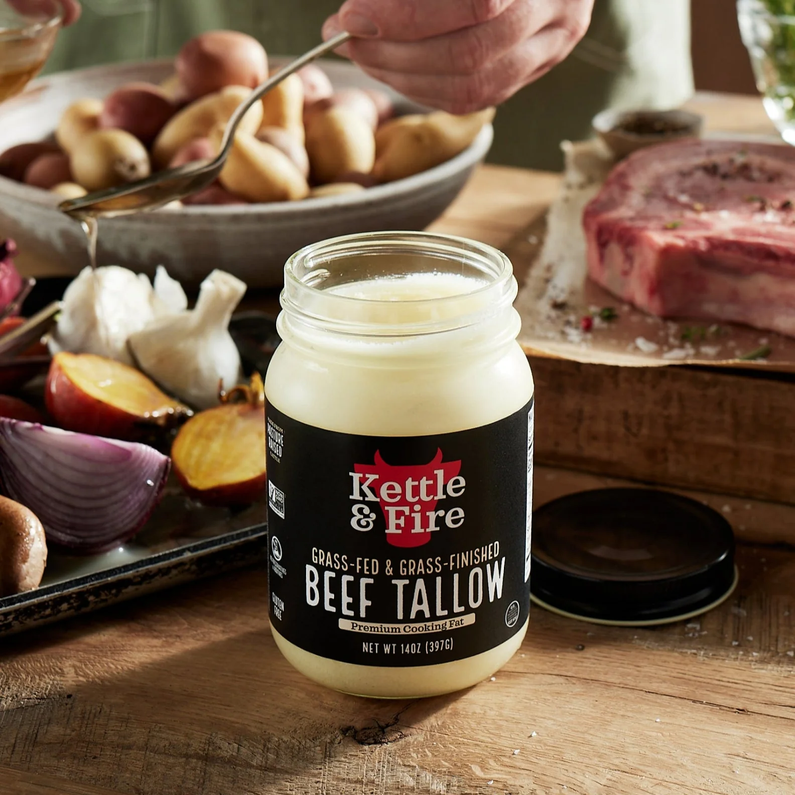 100% Grass-Fed & Finished Beef Tallow - 14 oz - Image 4