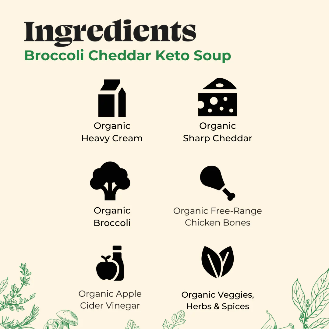 Broccoli Cheddar Keto Soup - 16.9 oz - Image 3