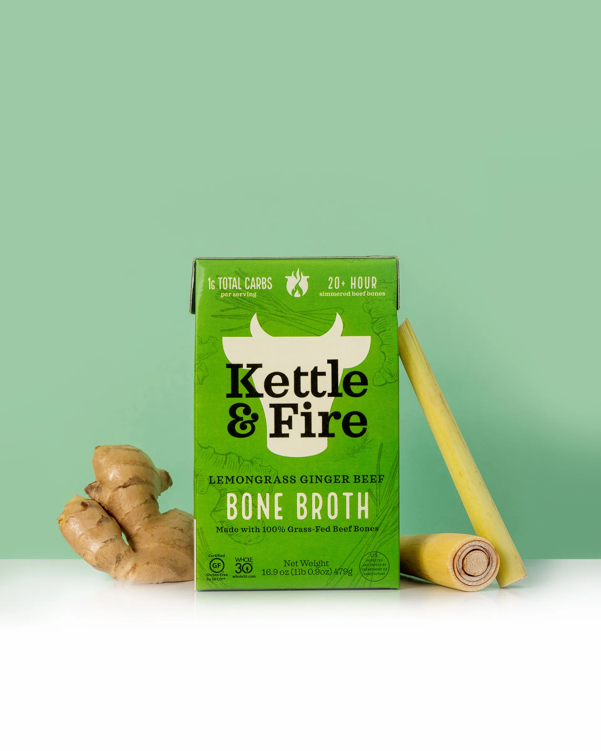 Lemongrass Ginger Beef Bone Broth - 16.9 oz - Image 4