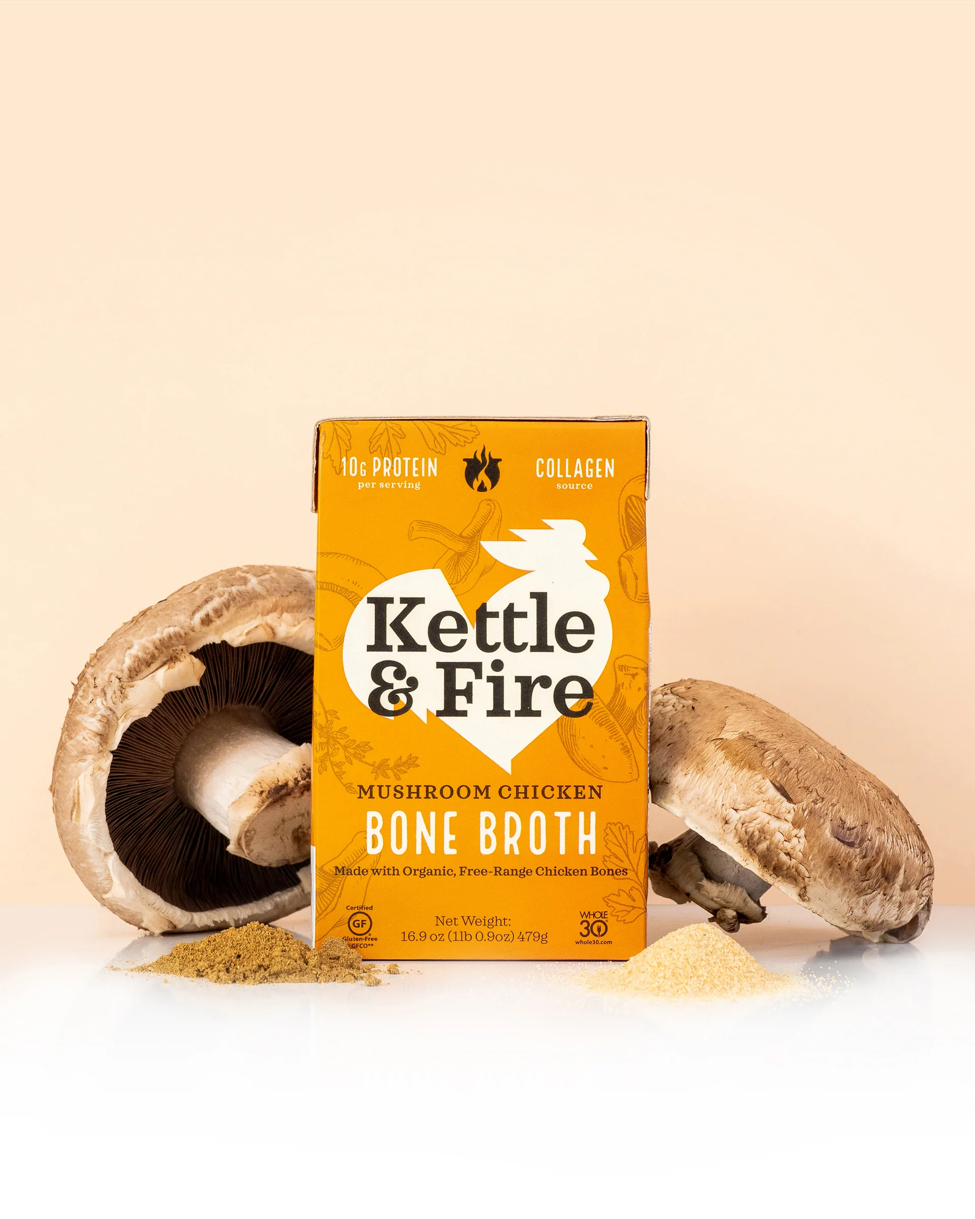 Mushroom Chicken Bone Broth - 16.9 oz - Image 4