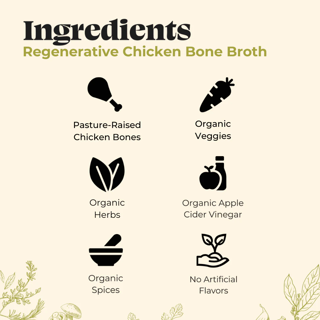 Regenerative Chicken Bone Broth - 16.9 oz - Image 3