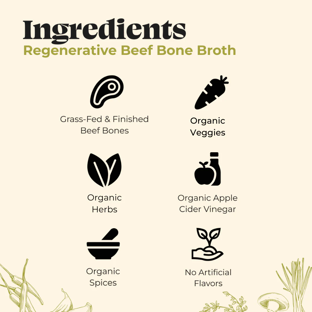 Regenerative Beef Bone Broth - 16.9 oz - Image 3