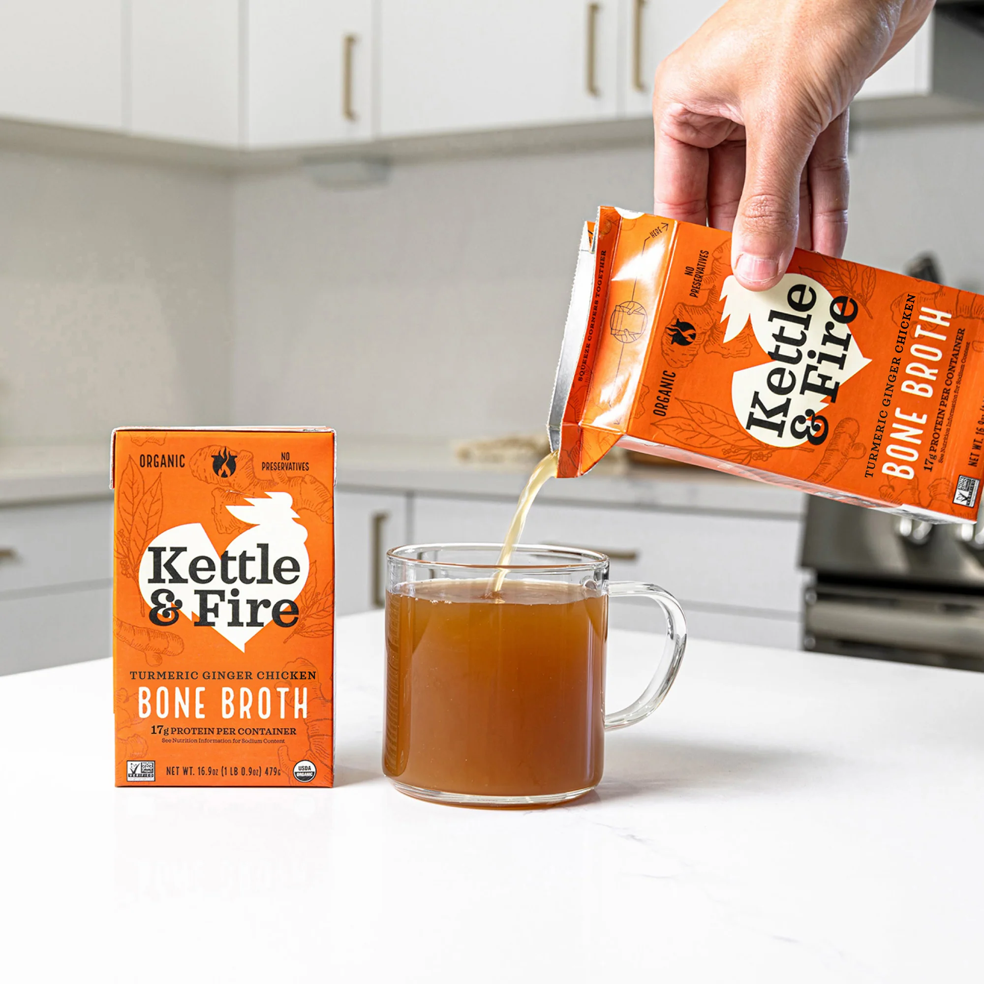 Turmeric Ginger Chicken Bone Broth - 16.9 oz - Image 5